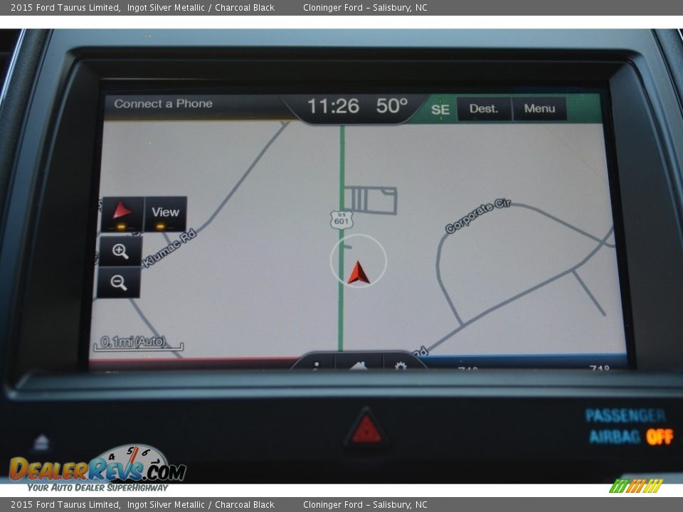 2015 Ford Taurus Limited Ingot Silver Metallic / Charcoal Black Photo #17