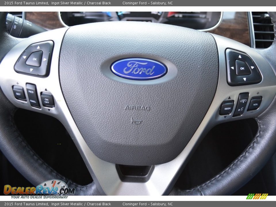 2015 Ford Taurus Limited Ingot Silver Metallic / Charcoal Black Photo #22