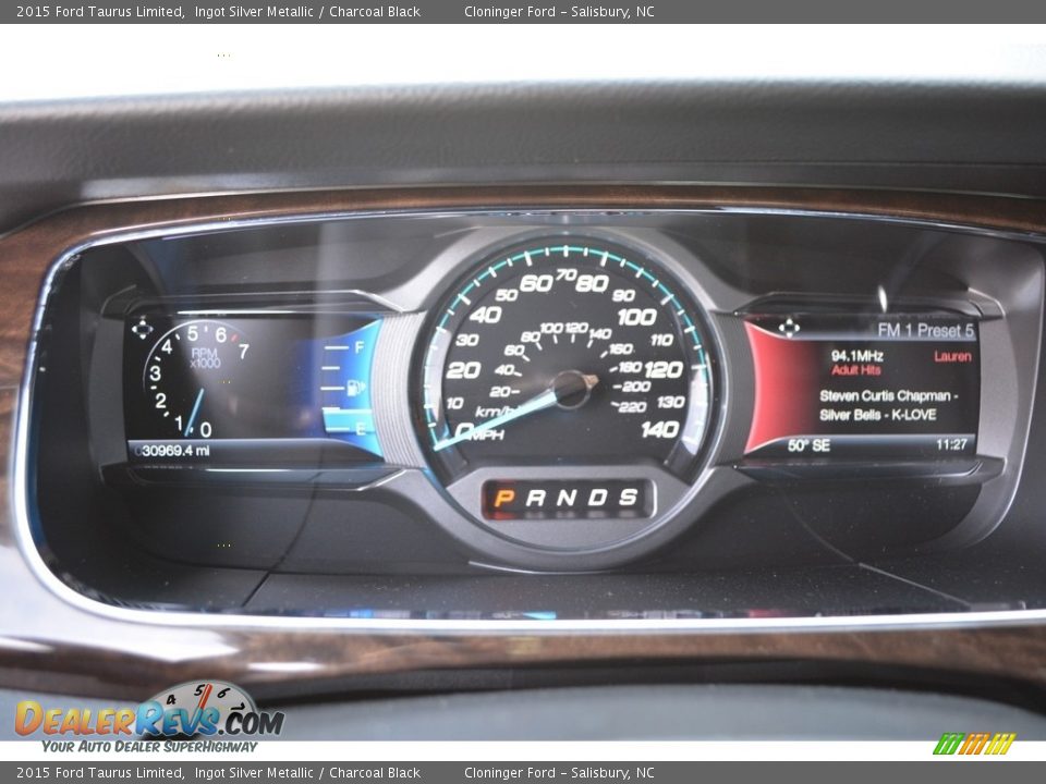 2015 Ford Taurus Limited Ingot Silver Metallic / Charcoal Black Photo #23
