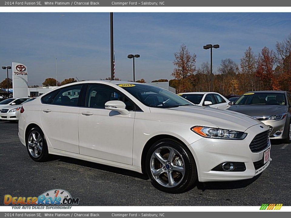 2014 Ford Fusion SE White Platinum / Charcoal Black Photo #1