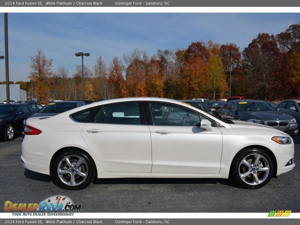 2014 Ford Fusion SE White Platinum / Charcoal Black Photo #2