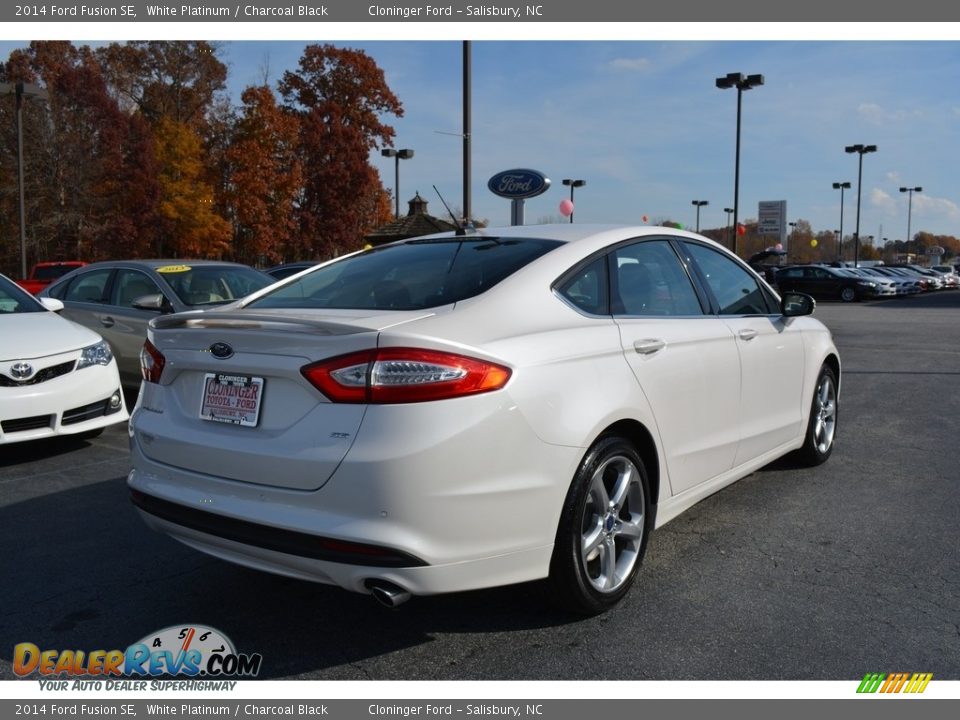 2014 Ford Fusion SE White Platinum / Charcoal Black Photo #3