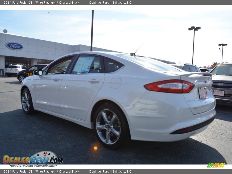 2014 Ford Fusion SE White Platinum / Charcoal Black Photo #5