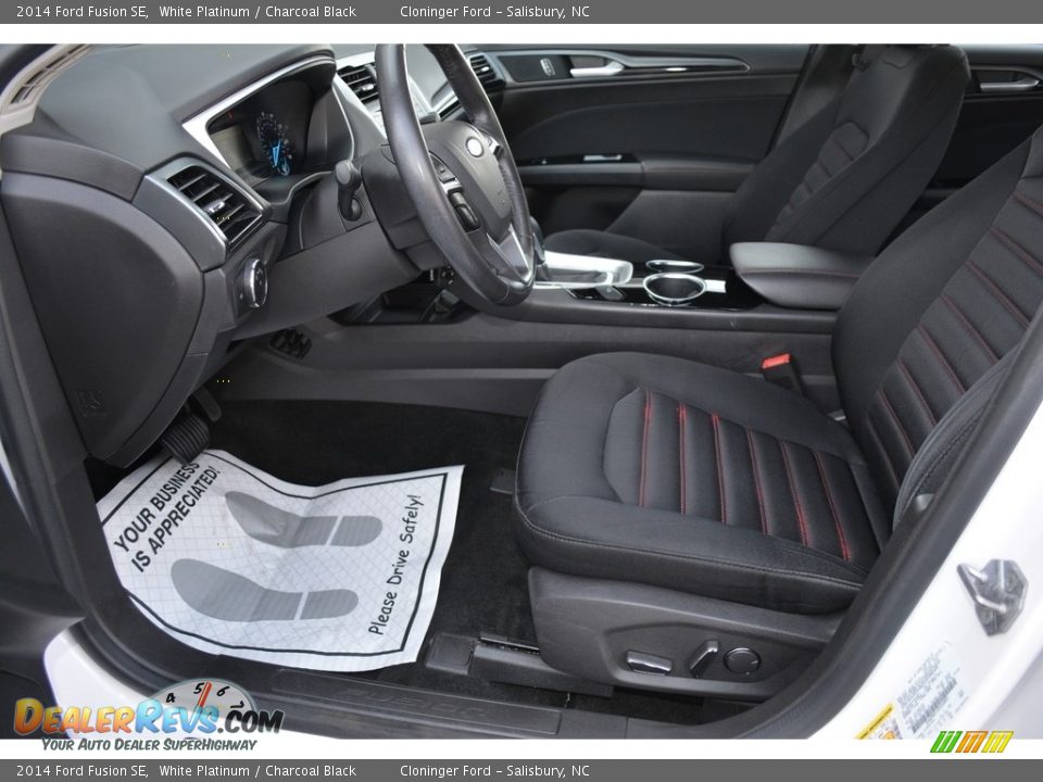 2014 Ford Fusion SE White Platinum / Charcoal Black Photo #9