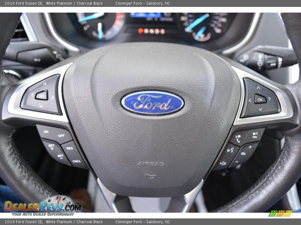 2014 Ford Fusion SE White Platinum / Charcoal Black Photo #20