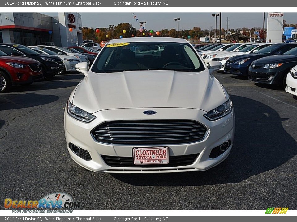 2014 Ford Fusion SE White Platinum / Charcoal Black Photo #24