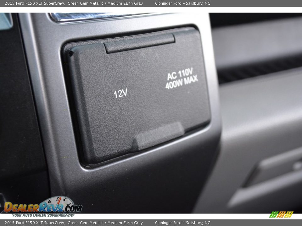 2015 Ford F150 XLT SuperCrew Green Gem Metallic / Medium Earth Gray Photo #22
