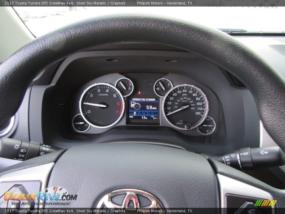 2017 Toyota Tundra SR5 CrewMax 4x4 Silver Sky Metallic / Graphite Photo #34