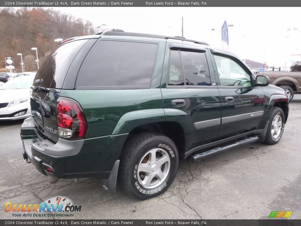 2004 Chevrolet TrailBlazer LS 4x4 Dark Green Metallic / Dark Pewter Photo #2