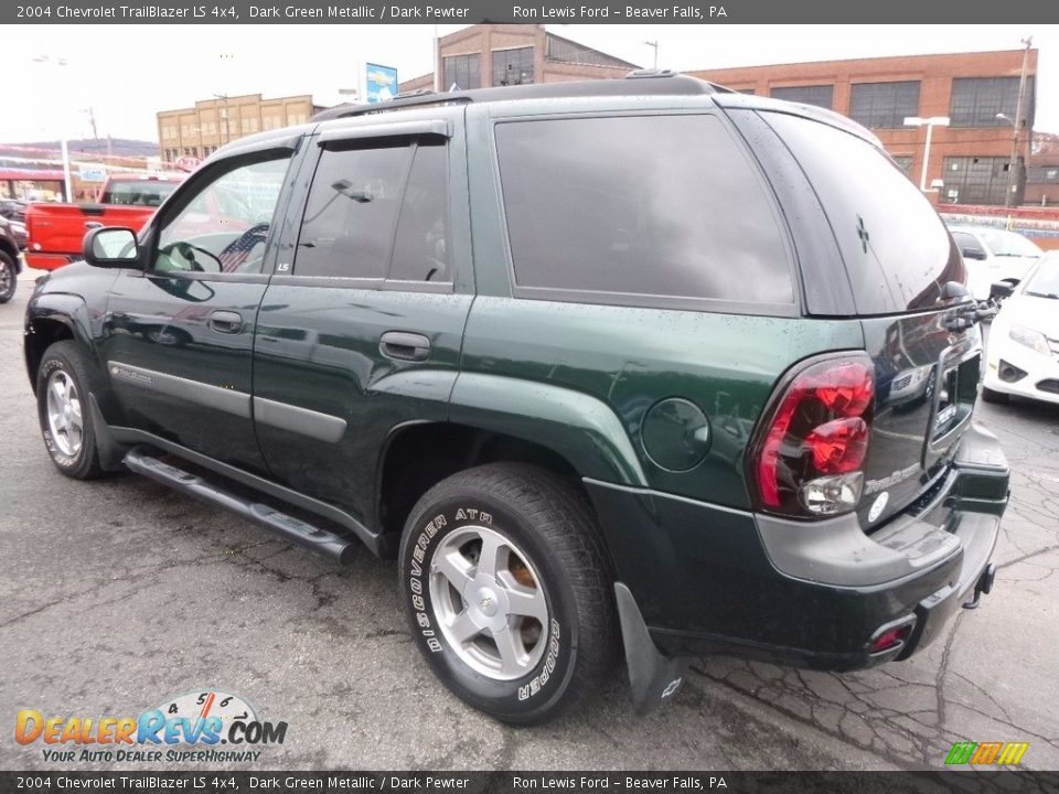 2004 Chevrolet TrailBlazer LS 4x4 Dark Green Metallic / Dark Pewter Photo #5