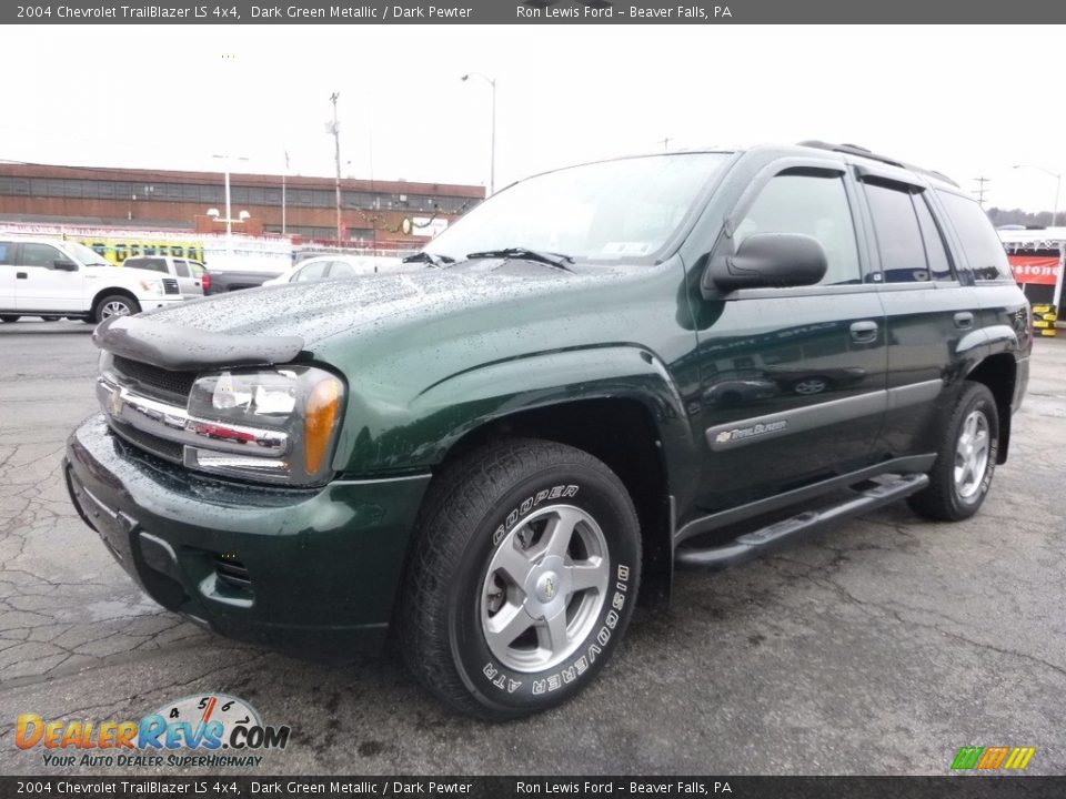 2004 Chevrolet TrailBlazer LS 4x4 Dark Green Metallic / Dark Pewter Photo #7
