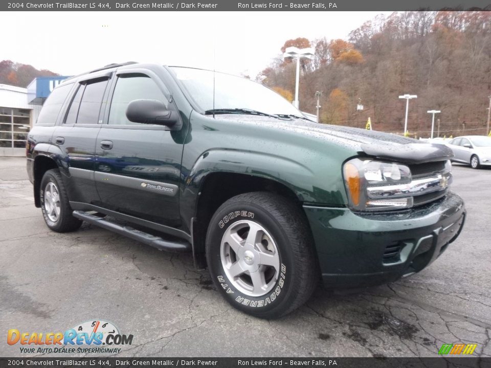 2004 Chevrolet TrailBlazer LS 4x4 Dark Green Metallic / Dark Pewter Photo #9