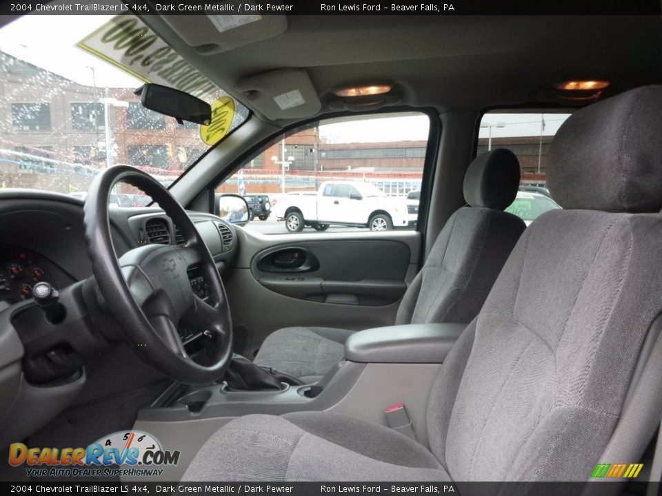 2004 Chevrolet TrailBlazer LS 4x4 Dark Green Metallic / Dark Pewter Photo #11