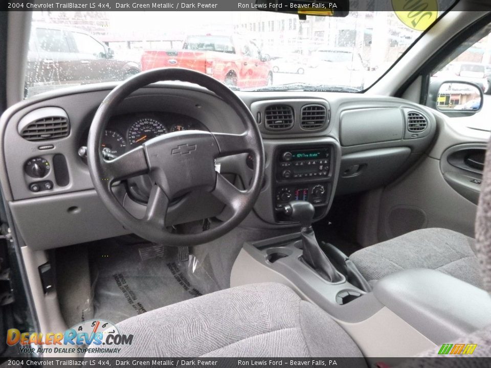 2004 Chevrolet TrailBlazer LS 4x4 Dark Green Metallic / Dark Pewter Photo #13