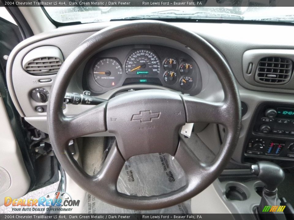 2004 Chevrolet TrailBlazer LS 4x4 Dark Green Metallic / Dark Pewter Photo #17