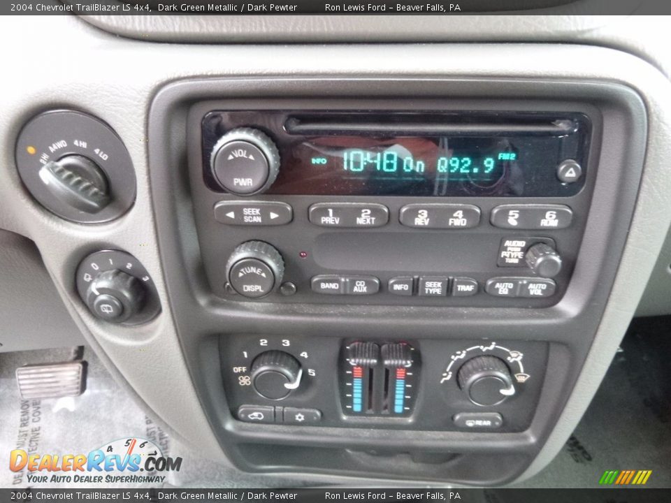 2004 Chevrolet TrailBlazer LS 4x4 Dark Green Metallic / Dark Pewter Photo #18
