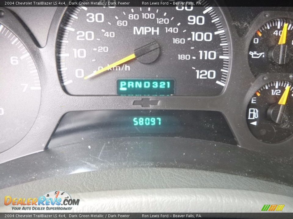 2004 Chevrolet TrailBlazer LS 4x4 Dark Green Metallic / Dark Pewter Photo #20