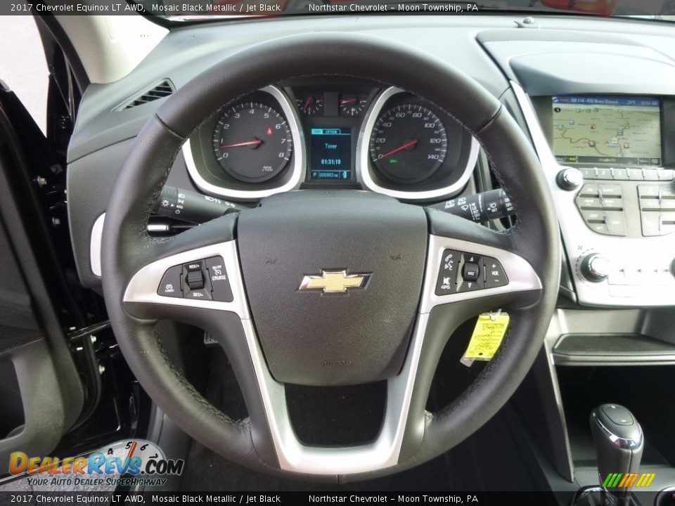 2017 Chevrolet Equinox LT AWD Mosaic Black Metallic / Jet Black Photo #16