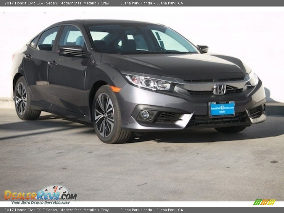 2017 Honda Civic EX-T Sedan Modern Steel Metallic / Gray Photo #1