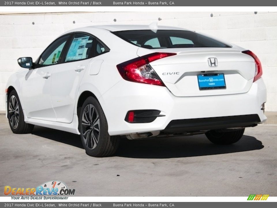 2017 Honda Civic EX-L Sedan White Orchid Pearl / Black Photo #2
