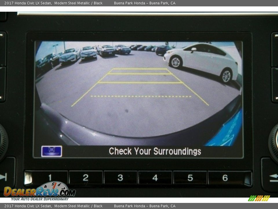 2017 Honda Civic LX Sedan Modern Steel Metallic / Black Photo #6