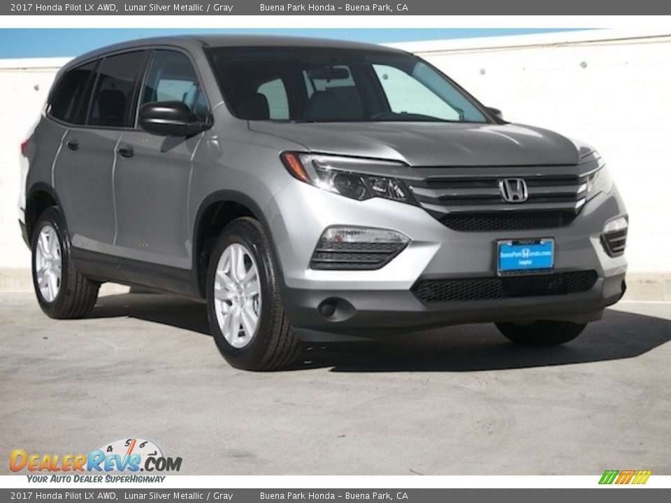 2017 Honda Pilot LX AWD Lunar Silver Metallic / Gray Photo #1