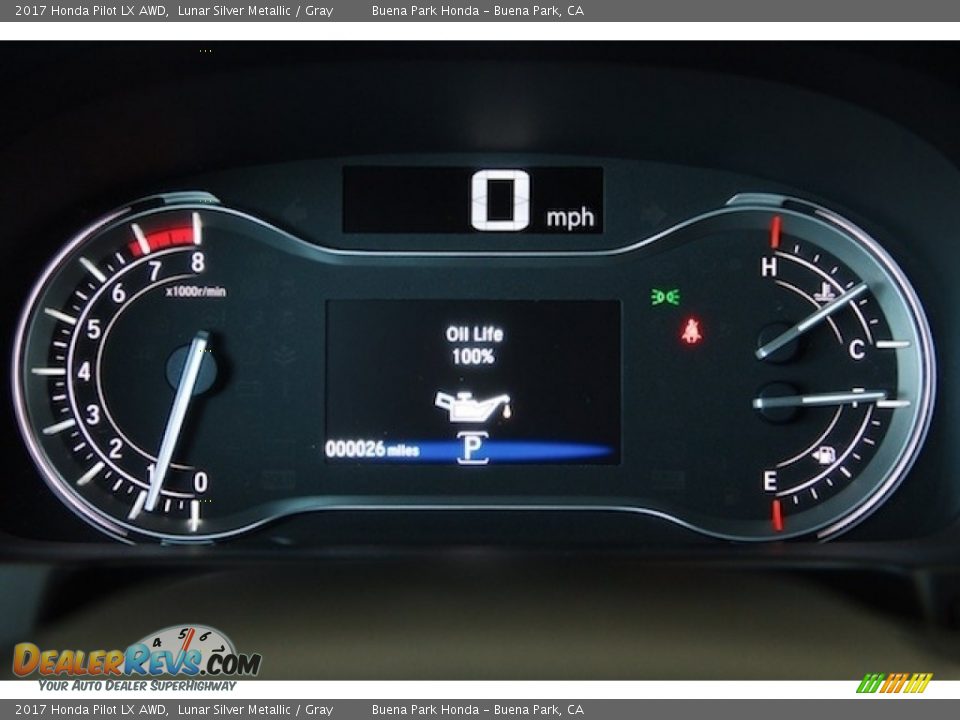 2017 Honda Pilot LX AWD Gauges Photo #17