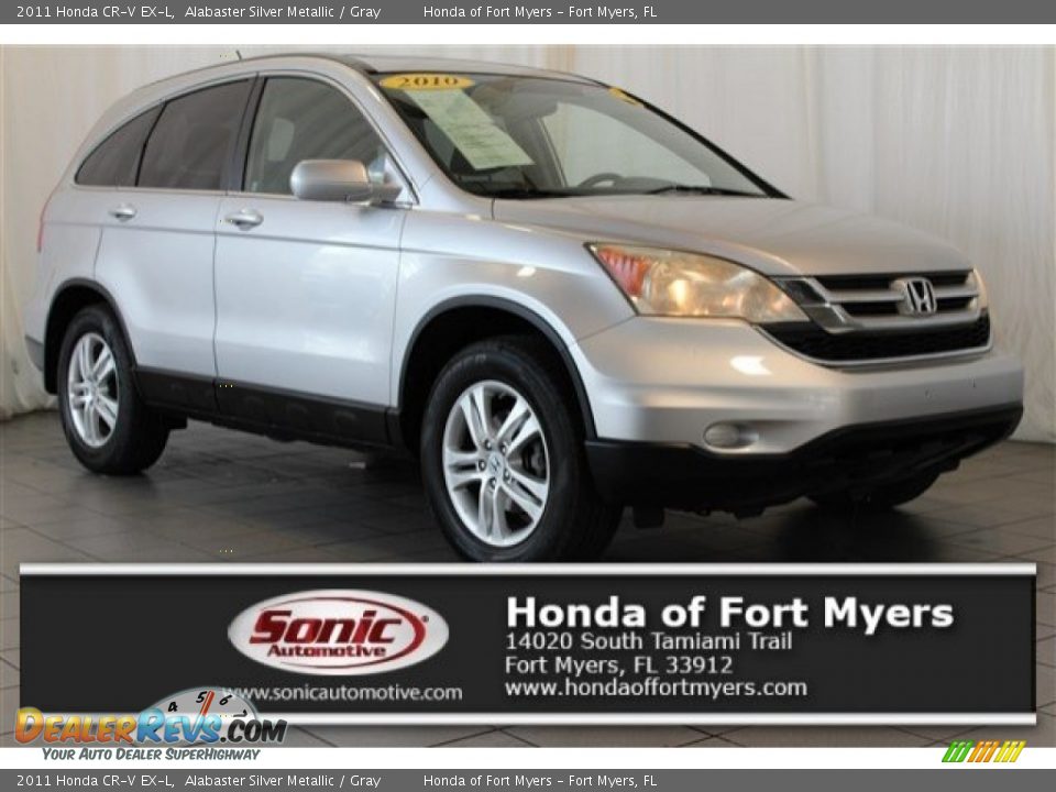 2011 Honda CR-V EX-L Alabaster Silver Metallic / Gray Photo #1