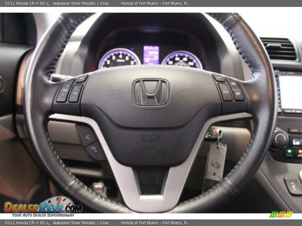 2011 Honda CR-V EX-L Alabaster Silver Metallic / Gray Photo #12
