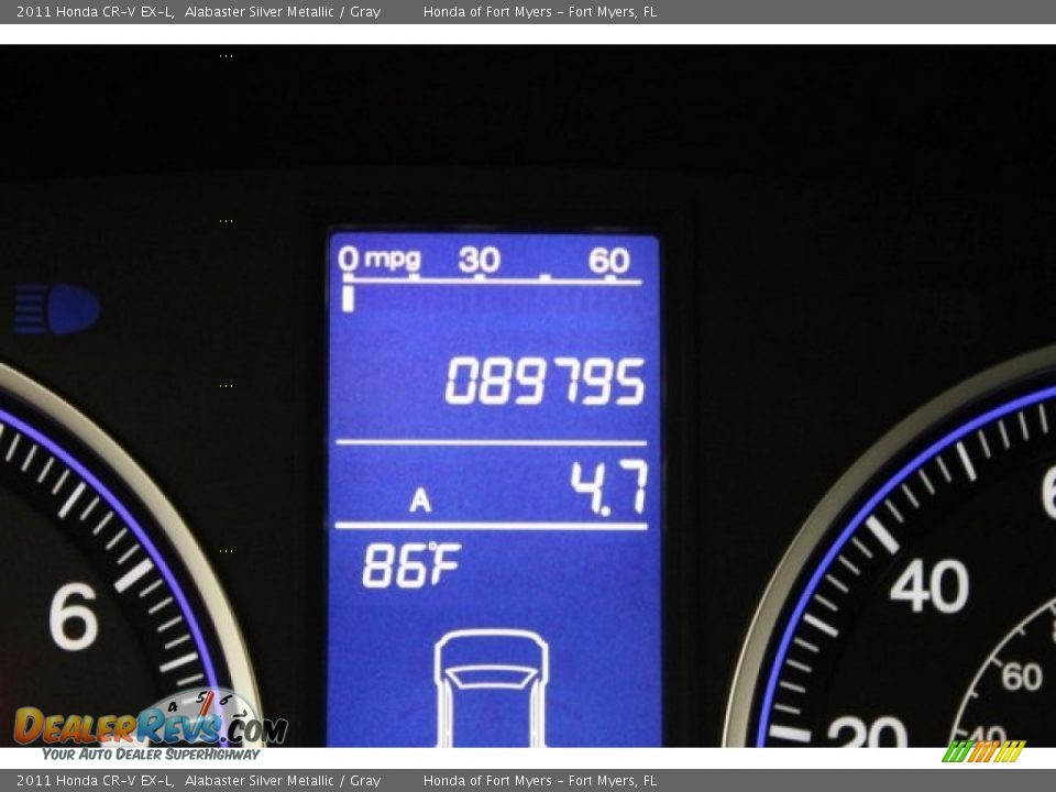 2011 Honda CR-V EX-L Alabaster Silver Metallic / Gray Photo #15