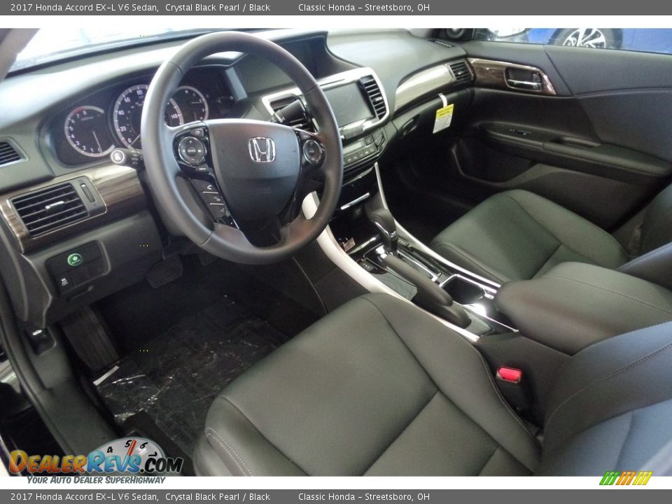 Black Interior - 2017 Honda Accord EX-L V6 Sedan Photo #5