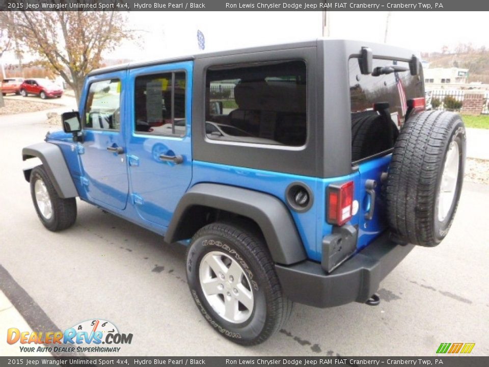 2015 Jeep Wrangler Unlimited Sport 4x4 Hydro Blue Pearl / Black Photo #11