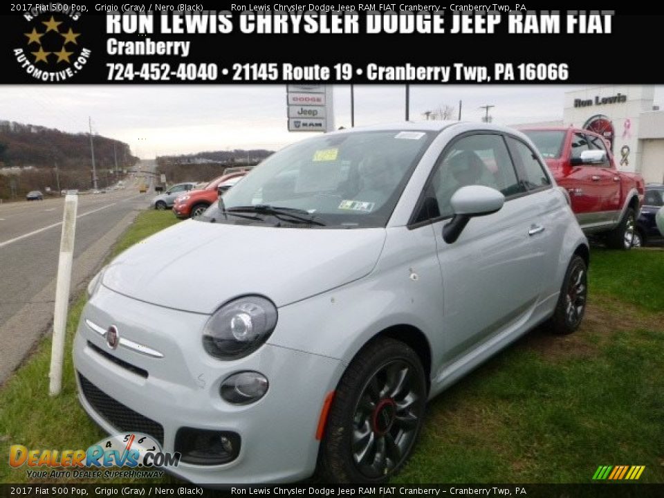 2017 Fiat 500 Pop Grigio (Gray) / Nero (Black) Photo #1