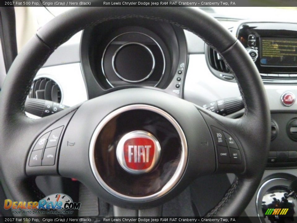 2017 Fiat 500 Pop Grigio (Gray) / Nero (Black) Photo #16