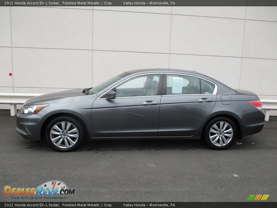 2012 Honda Accord EX-L Sedan Polished Metal Metallic / Gray Photo #2