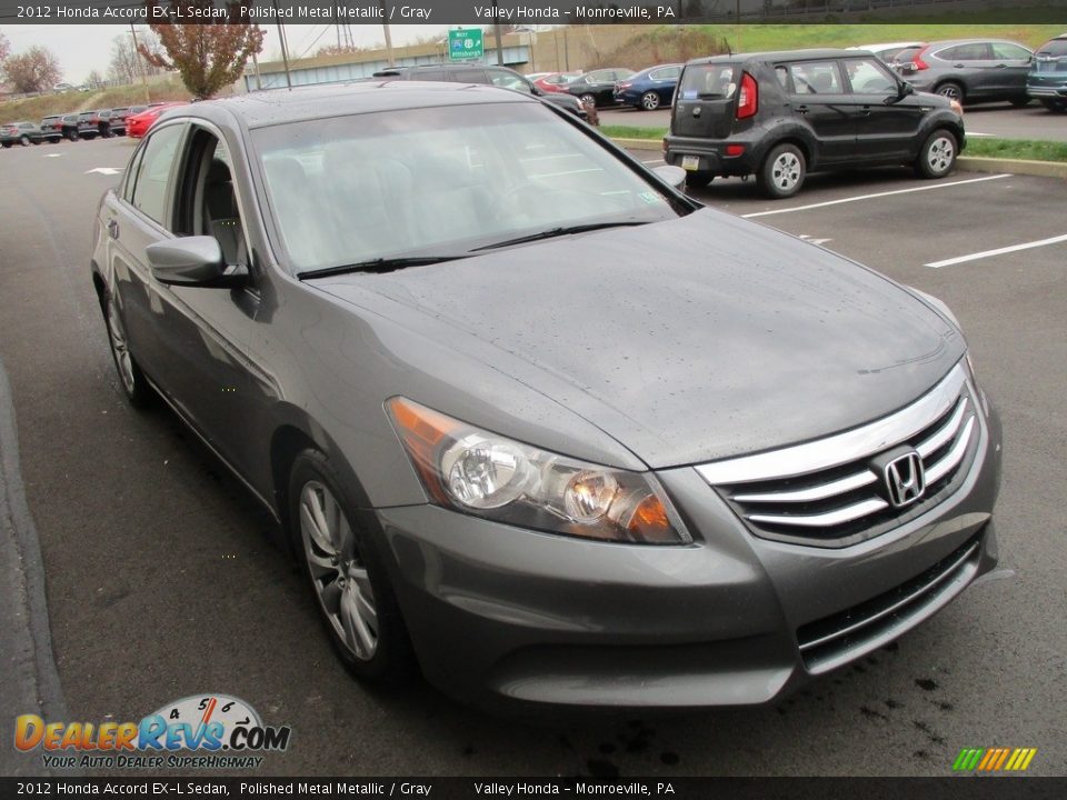 2012 Honda Accord EX-L Sedan Polished Metal Metallic / Gray Photo #7