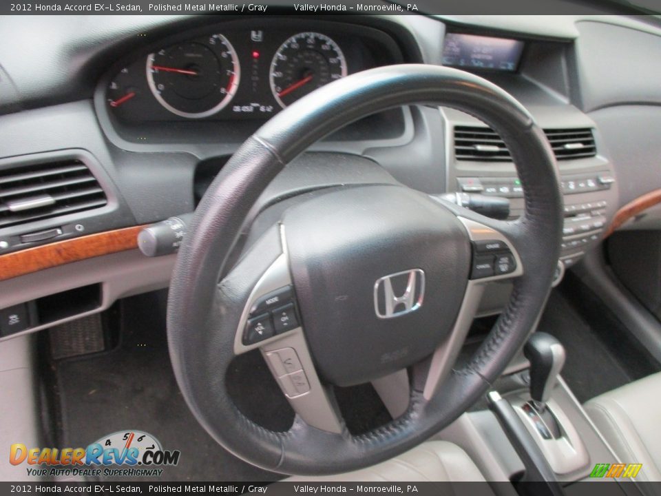2012 Honda Accord EX-L Sedan Polished Metal Metallic / Gray Photo #14