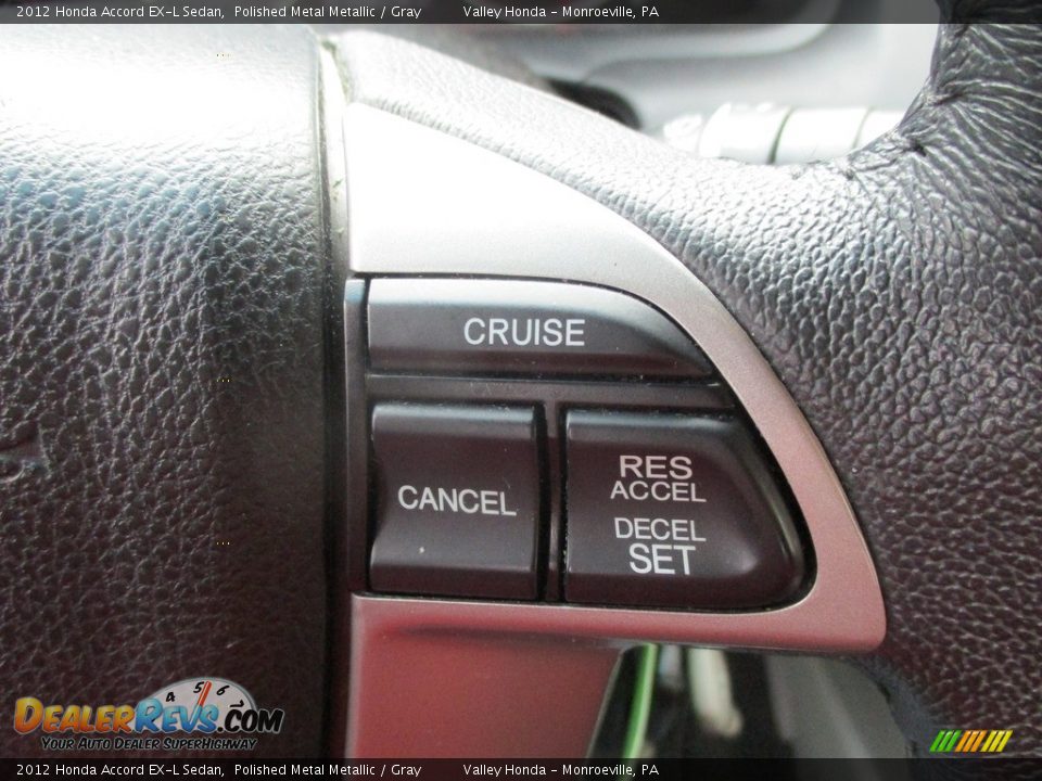 2012 Honda Accord EX-L Sedan Polished Metal Metallic / Gray Photo #17