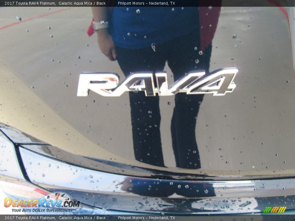 2017 Toyota RAV4 Platinum Galactic Aqua Mica / Black Photo #13