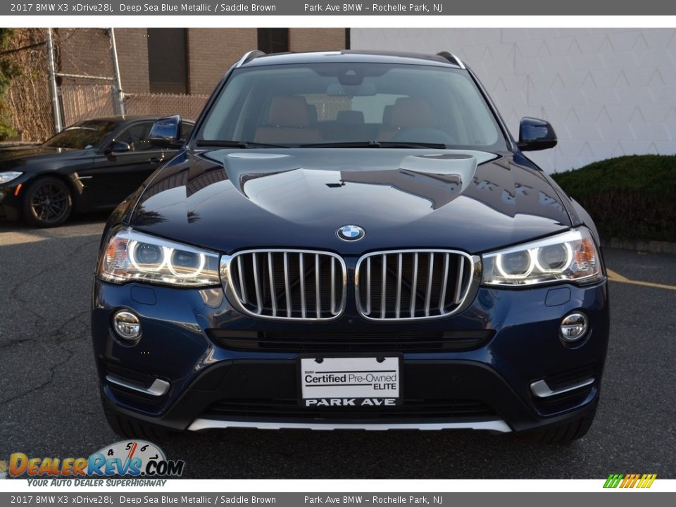 2017 BMW X3 xDrive28i Deep Sea Blue Metallic / Saddle Brown Photo #7