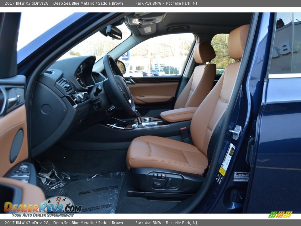2017 BMW X3 xDrive28i Deep Sea Blue Metallic / Saddle Brown Photo #11