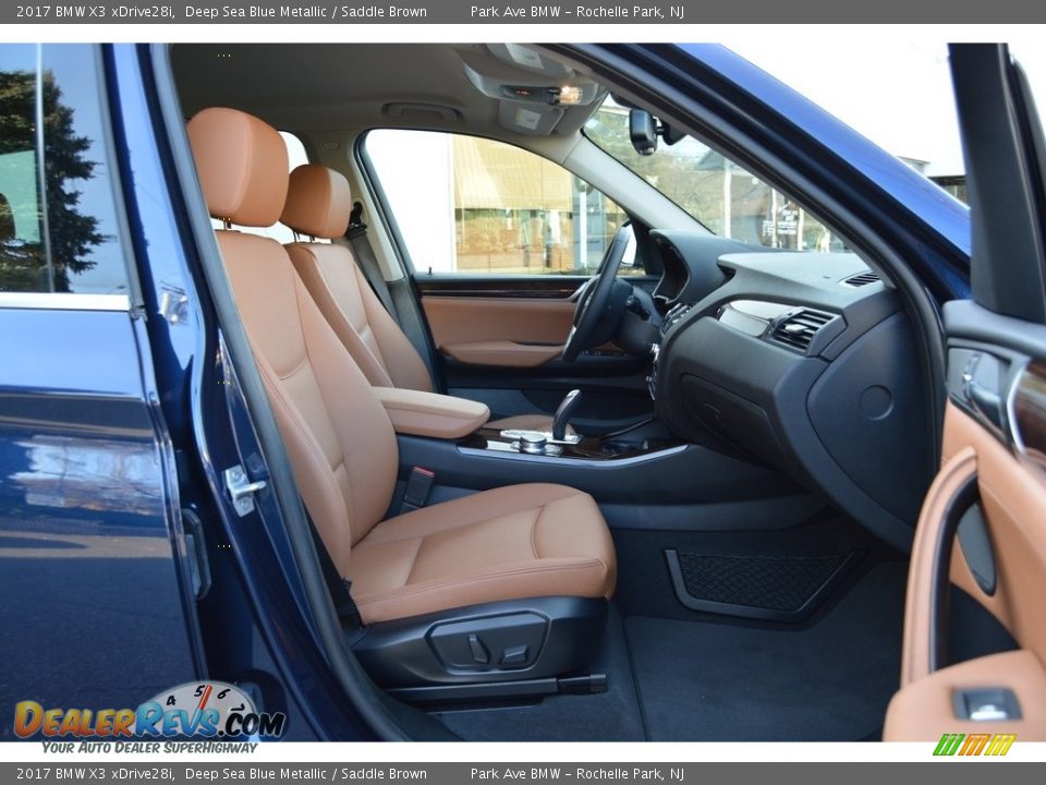 2017 BMW X3 xDrive28i Deep Sea Blue Metallic / Saddle Brown Photo #27