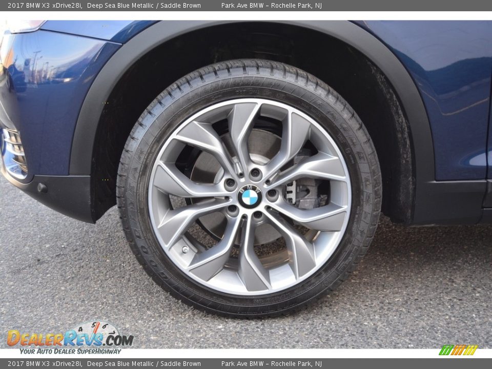 2017 BMW X3 xDrive28i Deep Sea Blue Metallic / Saddle Brown Photo #31