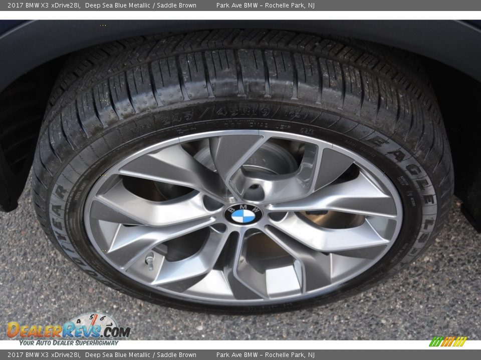 2017 BMW X3 xDrive28i Deep Sea Blue Metallic / Saddle Brown Photo #32