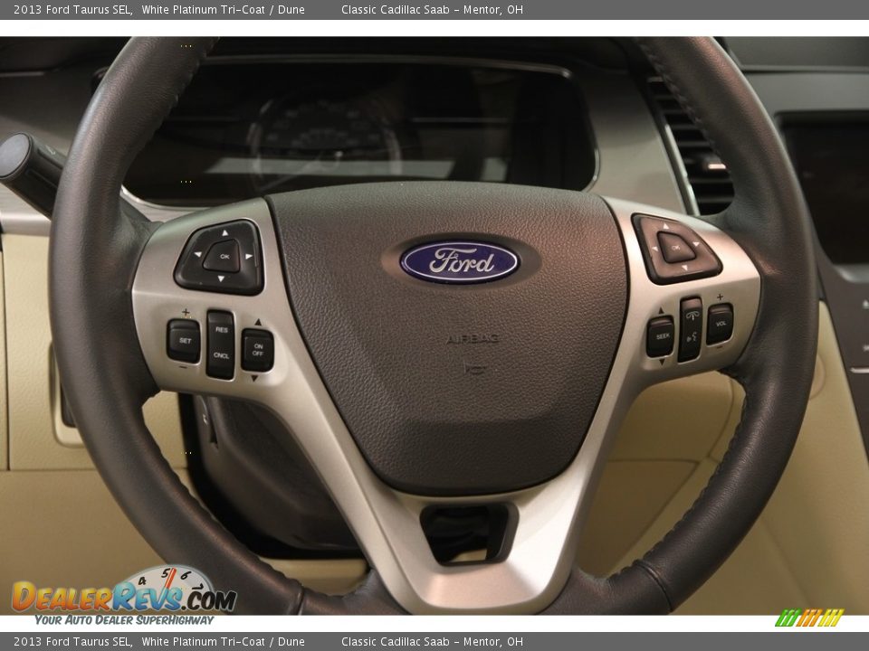 2013 Ford Taurus SEL White Platinum Tri-Coat / Dune Photo #6