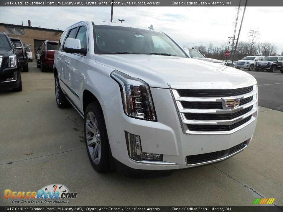 2017 Cadillac Escalade Premium Luxury 4WD Crystal White Tricoat / Shale/Cocoa Accents Photo #1