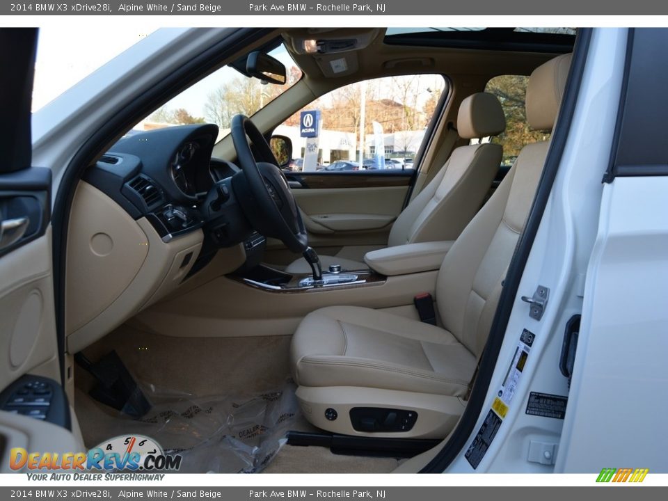2014 BMW X3 xDrive28i Alpine White / Sand Beige Photo #11