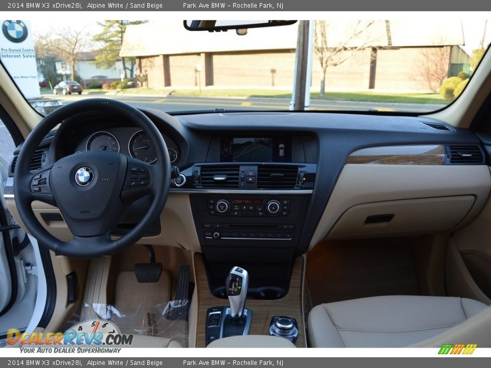 2014 BMW X3 xDrive28i Alpine White / Sand Beige Photo #15
