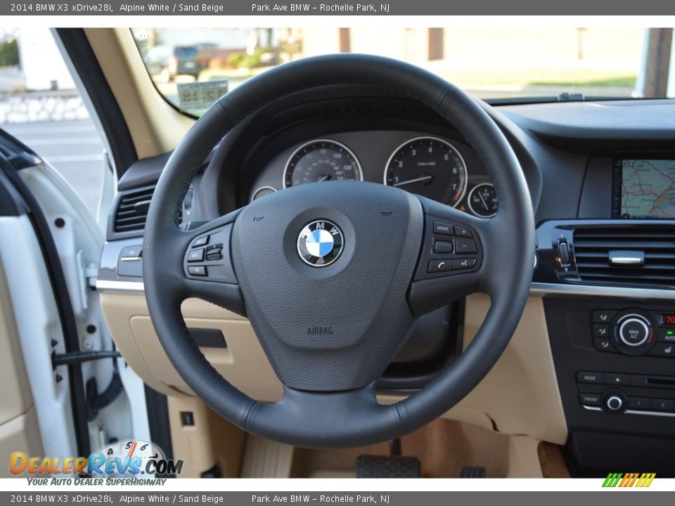 2014 BMW X3 xDrive28i Alpine White / Sand Beige Photo #18