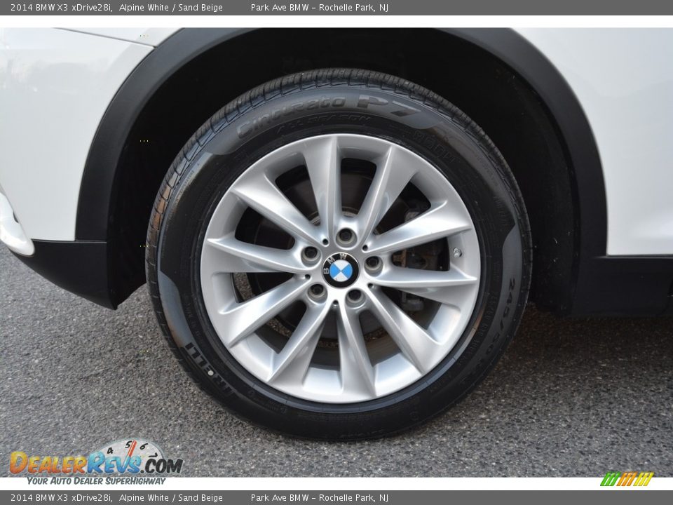 2014 BMW X3 xDrive28i Alpine White / Sand Beige Photo #32